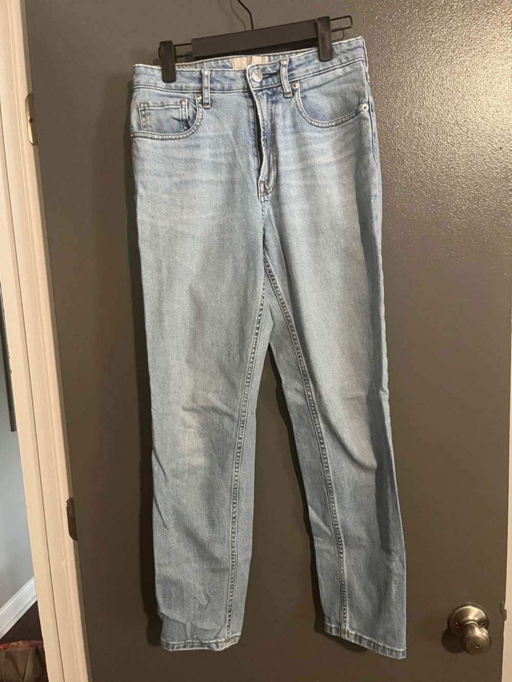 Everlane Light Blue Denim Jeans - High Waist Straight Curvy Cheeky